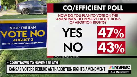 "Kansas Voters Rebuke Anti-Abortion Rights Amendment "