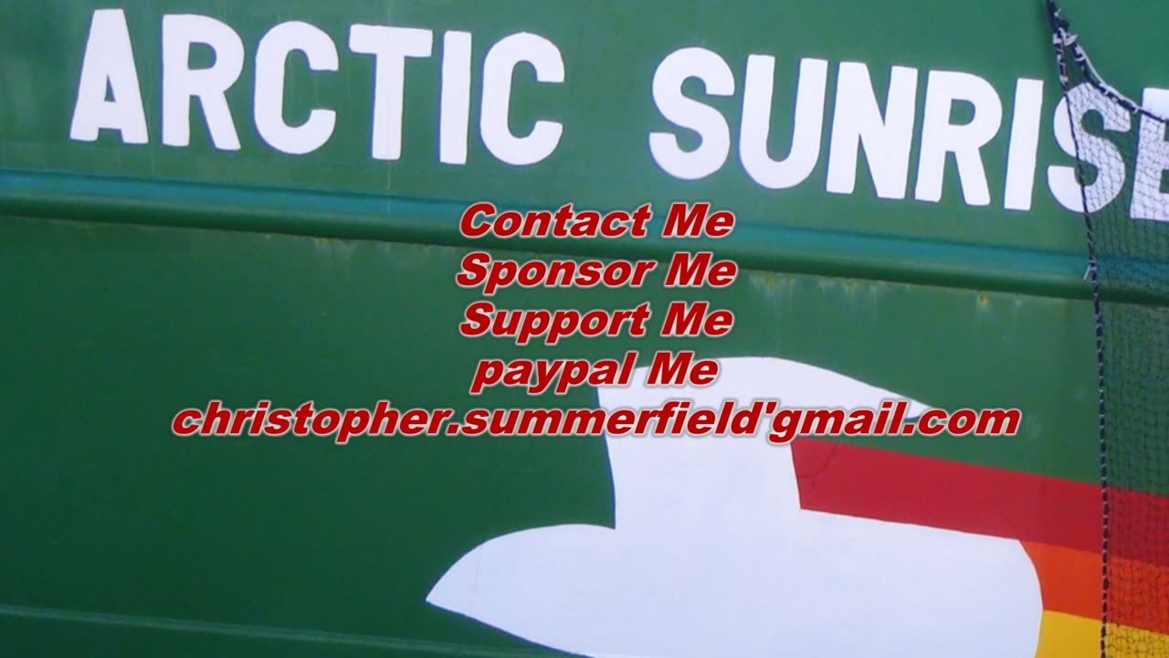 Green Peace Arctic Sun Rise in Barcelona Spain 2015 A tour of the ship