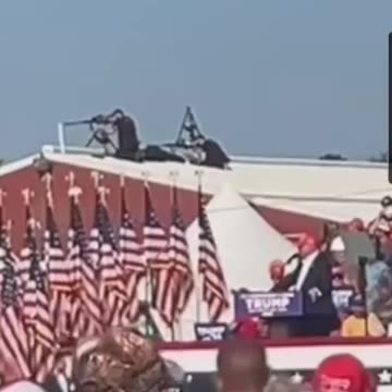 🚨 Check out this angle. Counter snipers see something and engage to protect Trump