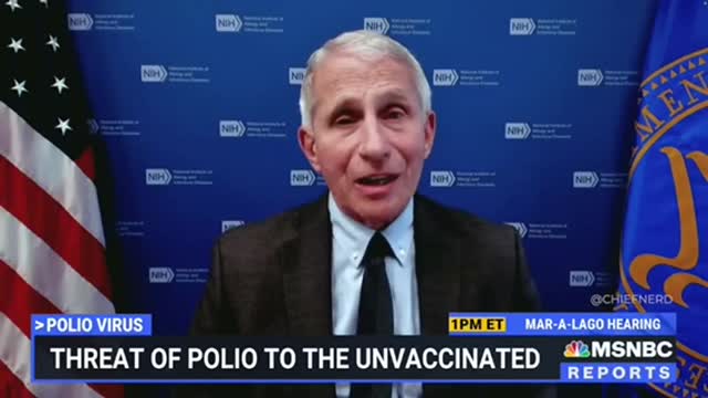 Fauci: The New Polio Case in NY is a "Vaccine Related Polio"