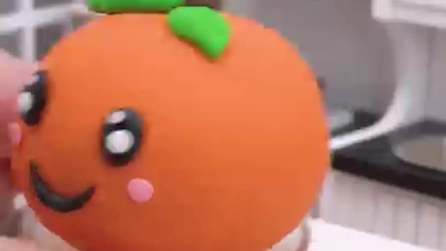 Miniature ORANGE Cake Decorating