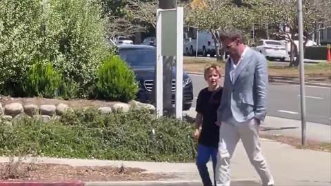 Dad Duty! Ben Affleck Drops His Kid At School While Enjoy Cigarette and Iced Coffee#benaffleck #jlo