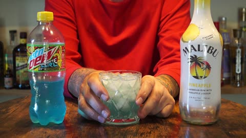 Malibu Pineapple Rum & Mtn Dew Infinate Swirl