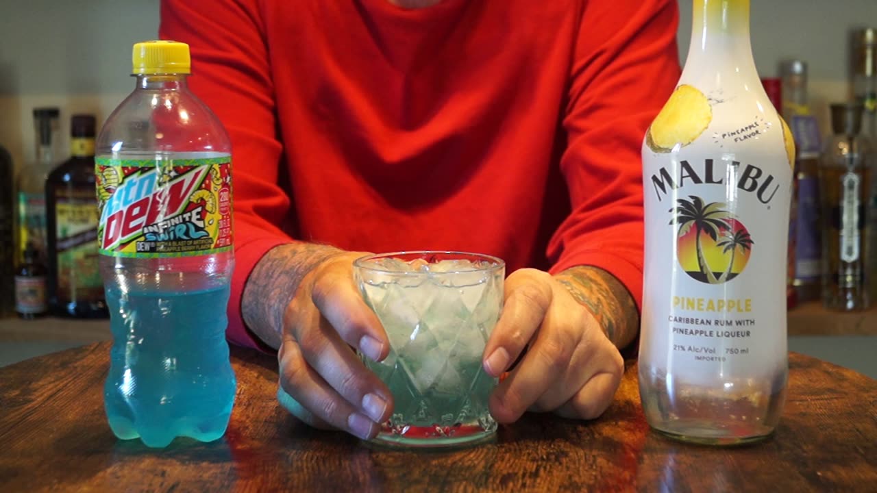 Malibu Pineapple Rum & Mtn Dew Infinate Swirl