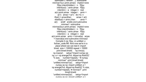 NumPy function for simultaneous max() and min()