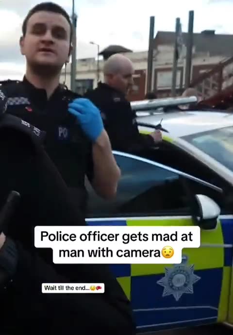 UK Police try and stop man filming “You’re obstructing the highway.”