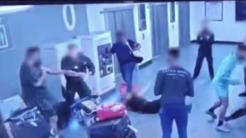 Female Manchester police savagley attacked at airport