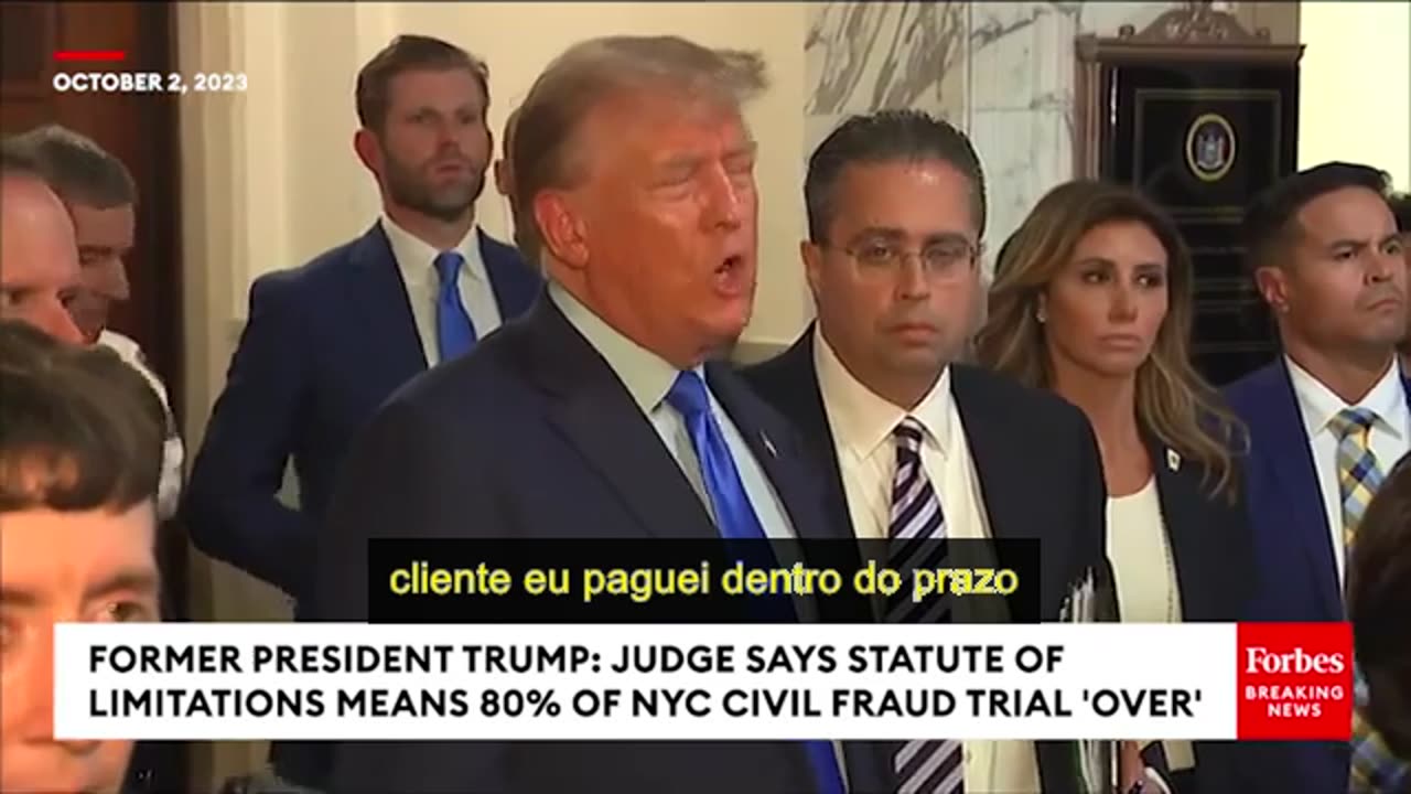 Ex-POTUS afirma que juiz decidiu que 80% do caso 'acabou'