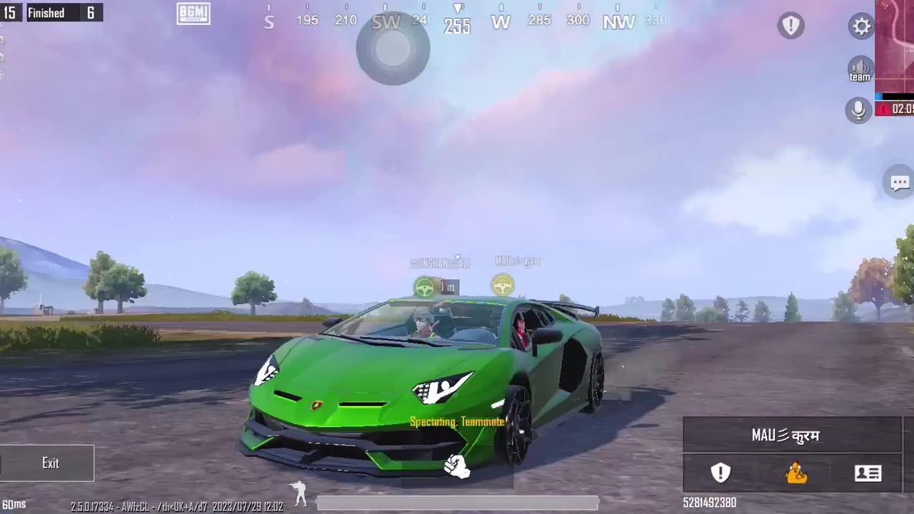 BGMI Lamborghini super car drive gaming video