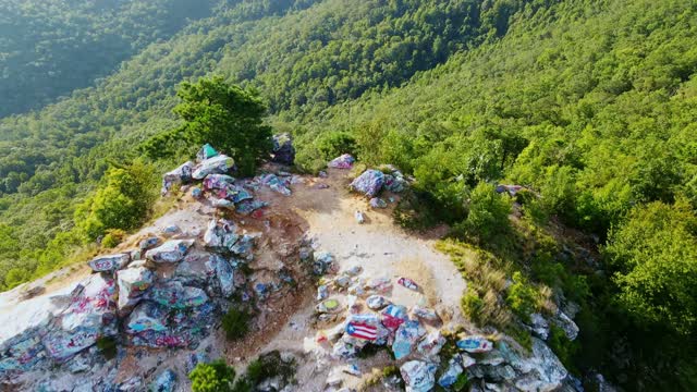 Drone Footage of a Hill Top Forest