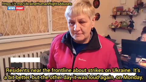 This is how a resident of the front line near Gorlovka comments on the news