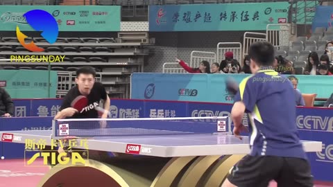 compact backhand topspin of Fang Bo