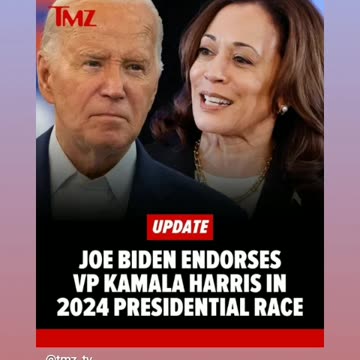 Joe biden is out kamala Harris is in biden endorsed Harris trump will defeat her 7/21/24