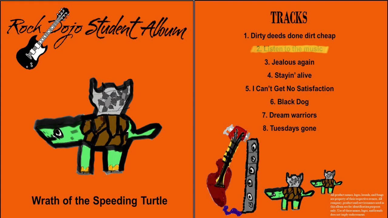 Rock Dojo Student Album #18 “speeding turtle”: Listen to the music (TheDoobieBrothersCover) Track 2