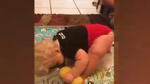 BABY play with dogs