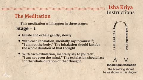 Isha Krya Instructions