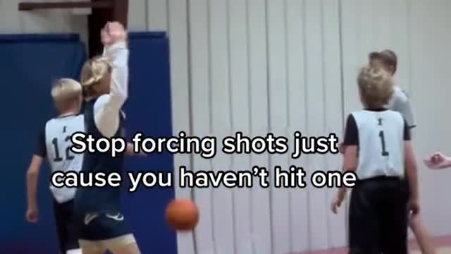 Stop forcing shots just cause you haven't hit one