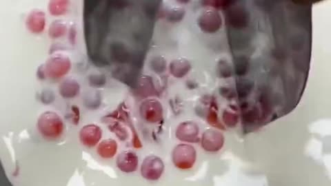 Popping boba rolled ice cream