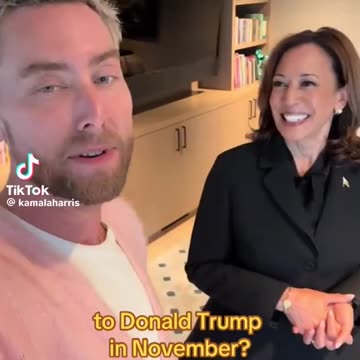 Kamala made a TikTok with Backstreet Soyboy Lance Bass