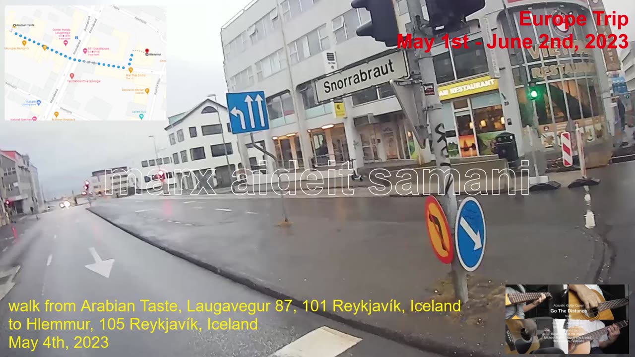 May 4th, 2023 Walk from Arabian Taste Restaurant to Hlemmur bus stop, Reykjavik, Iceland