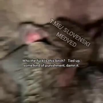 Russian troopers find 2 chained Ukrainian soldiers on a captured position, one was still alive