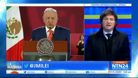 Javier Milei critica al Presidente de México al meterse en los asuntos de Colombia