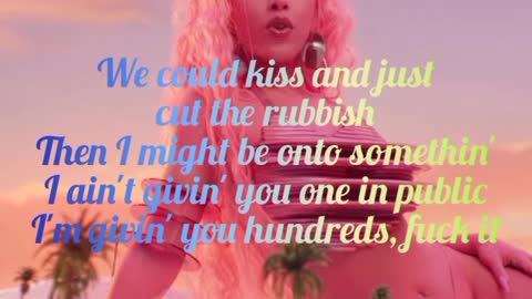 Lyrics of Doja Cat and SZA kiss me more