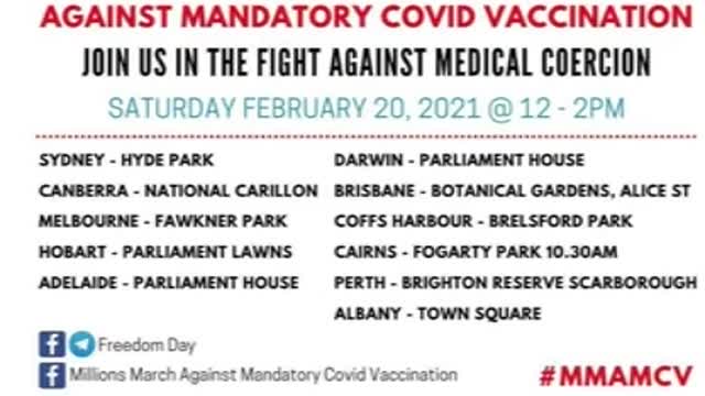 MY BODY MY CHOICE No Mandatory Vax Party