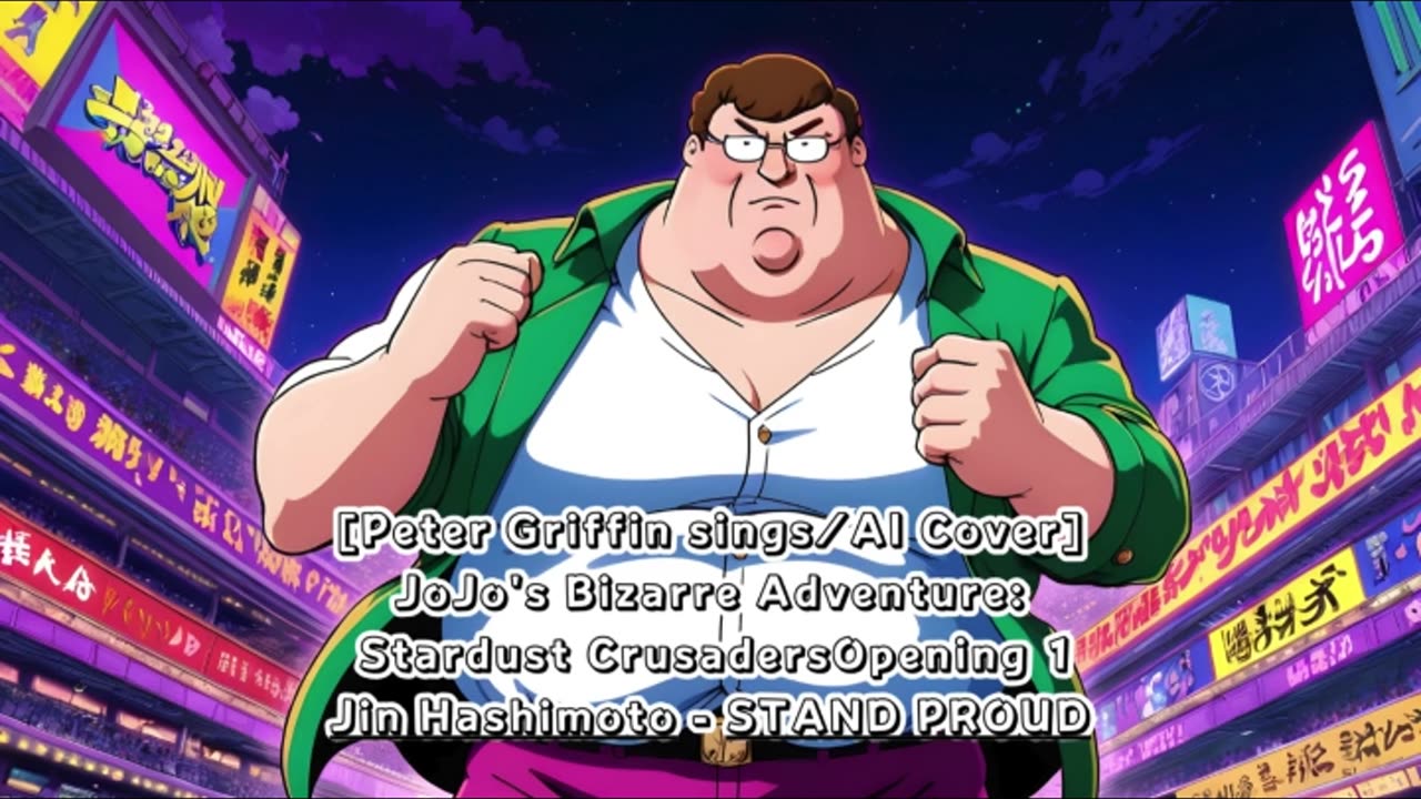 [Peter Griffin sings/AI Cover] JoJo's Bizarre Adventure OP 3 Jin Hashimoto - STAND PROUD