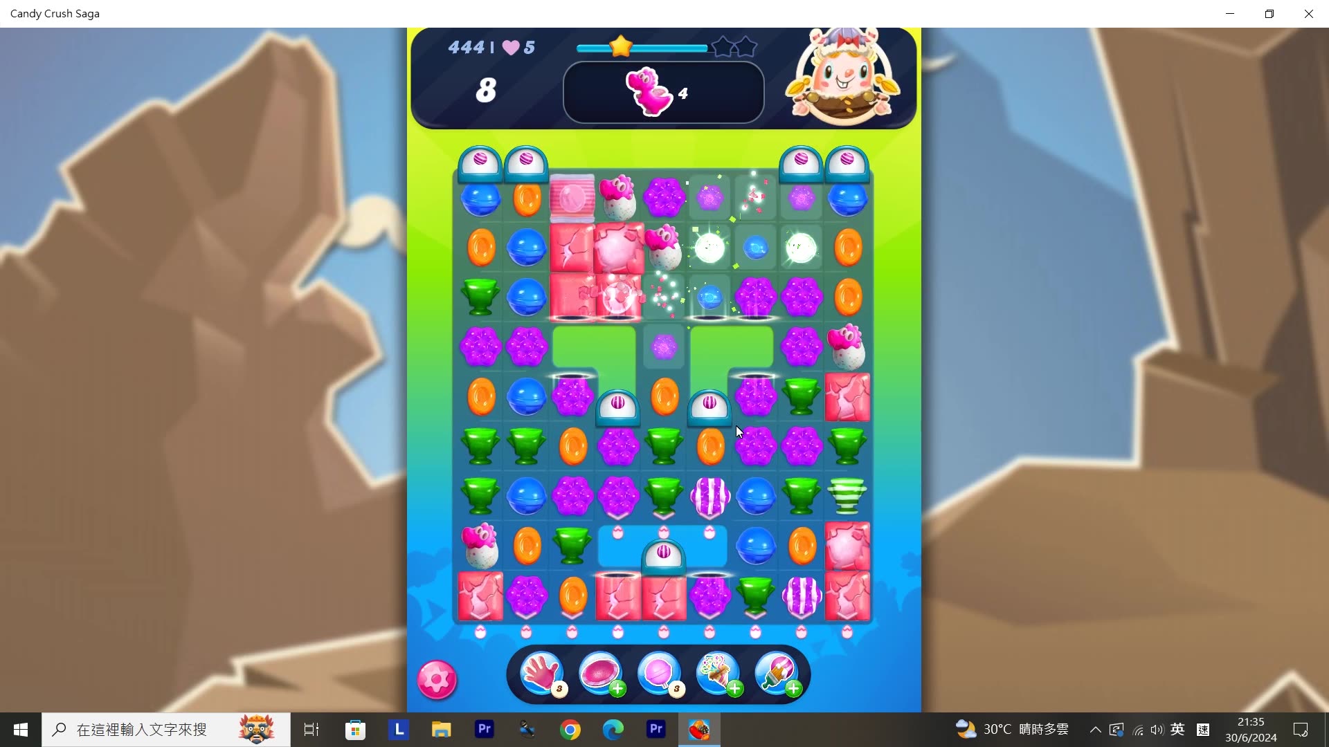 Candy Crush Saga Record (Level 444)