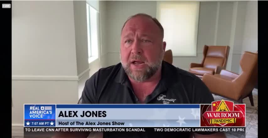 Alex Jones on The War Room: "If They're Able to Silence Me, They'll Be Able to Silence Everybody"