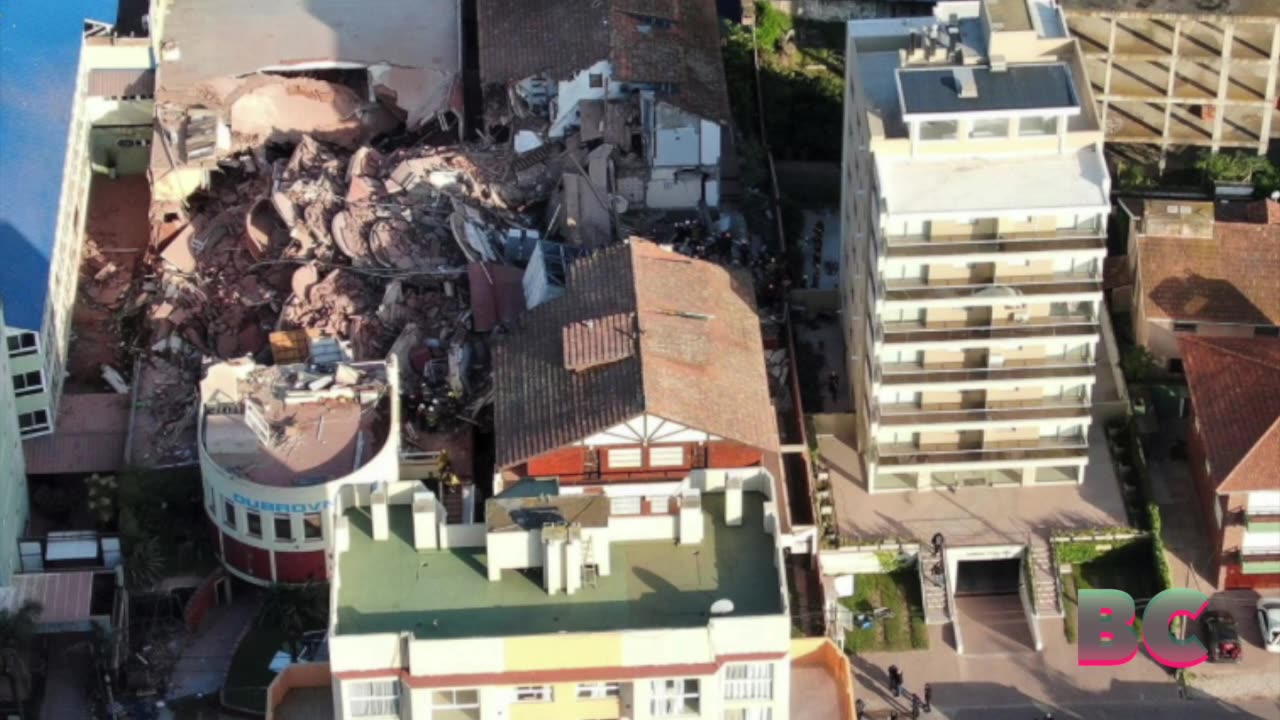 One dead and others trapped beneath rubble of collapsed hotel in Argentina