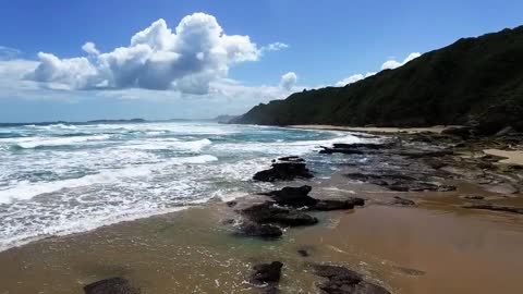 Slow Motion over The Beach