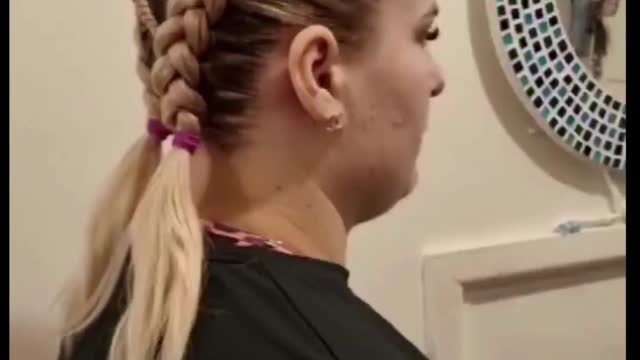 Infinity dutch braids on blonde hair