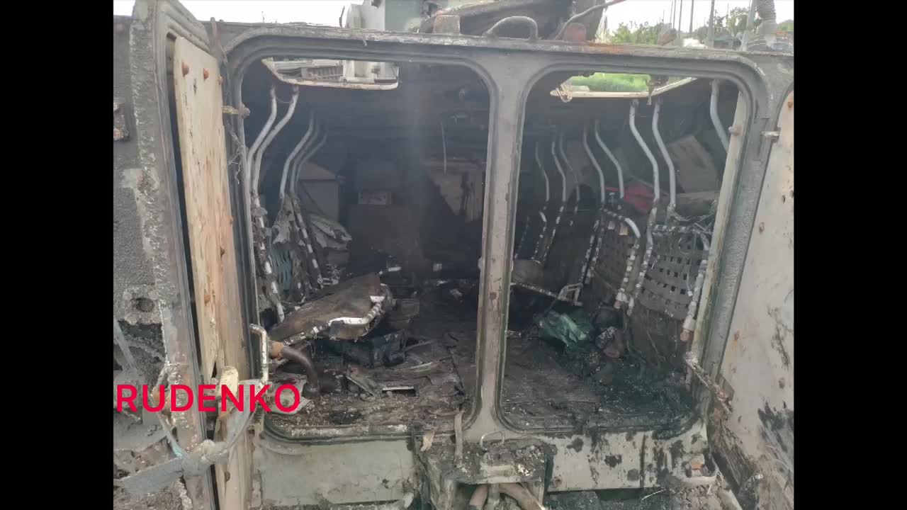 GRAPHIC: Azovstal: From the river a recovered armoured personell carrier..