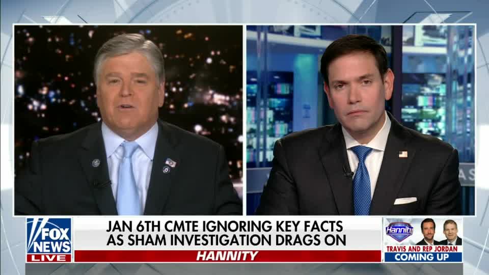Senator Rubio Joins Hannity to Discuss Safety of Supreme Court Justices & Ridiculous Jan 6 Hearings