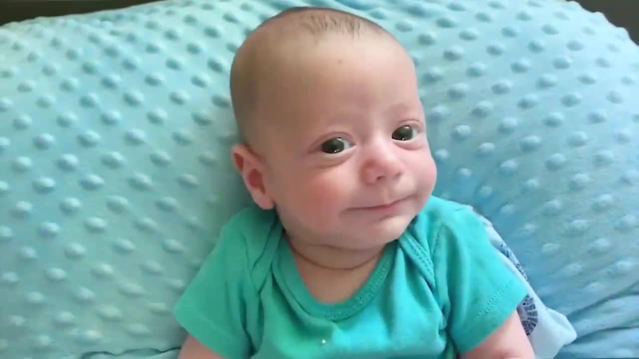 Happy to smile for baby