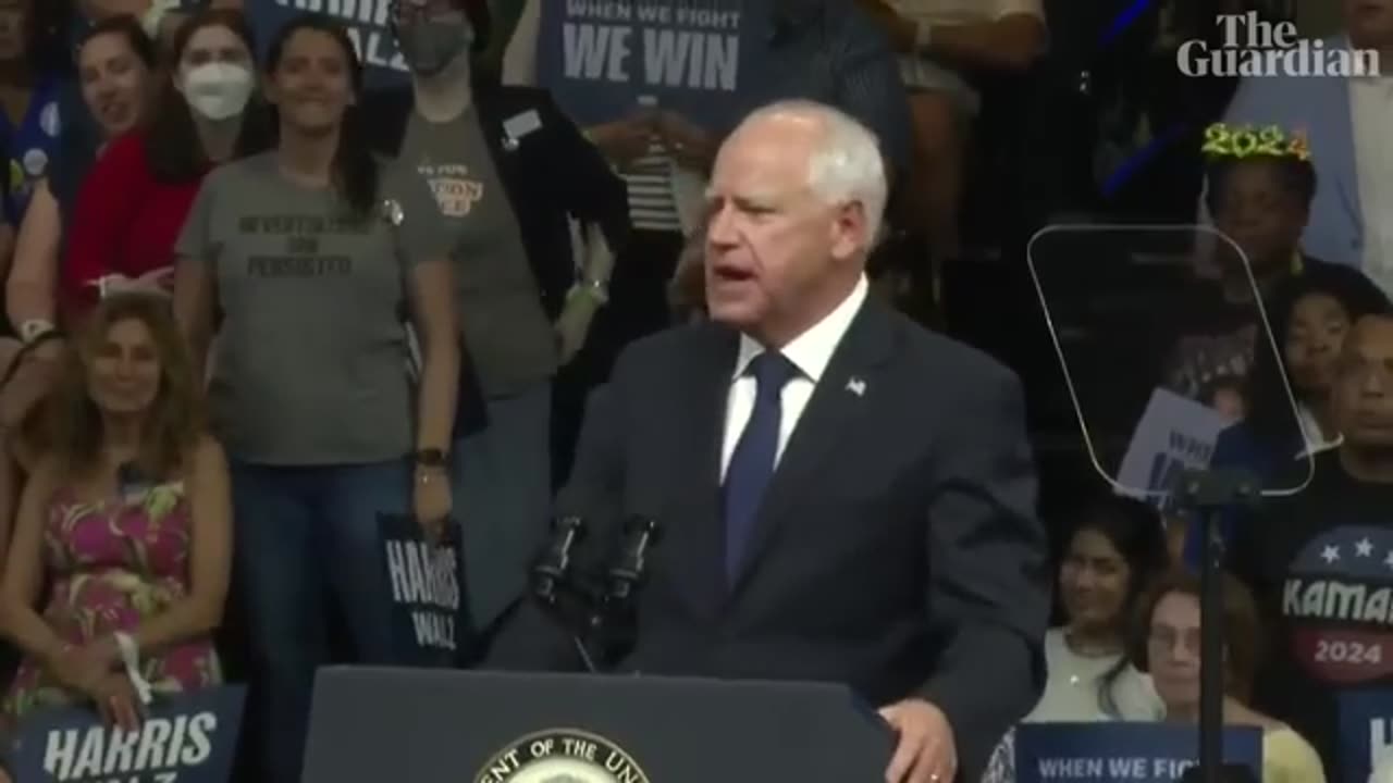 'These guys are as weird as hell': Tim Walz gives first speech as Kamala Harris's VP pick