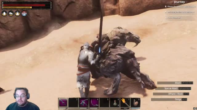 Conan Exiles getting smacked around