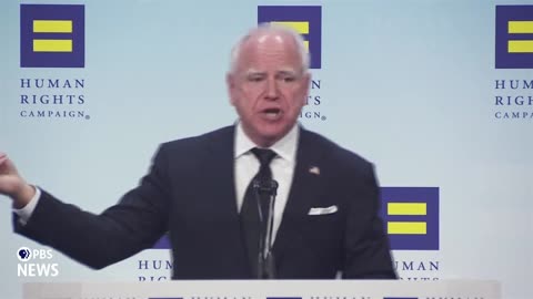 WATCH: Walz delivers remarks at Human Rights Campaign national dinner for LGBTQ+ equality