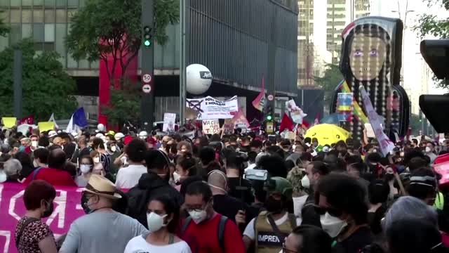 Brazilians demand Bolsonaro's ouster in protest