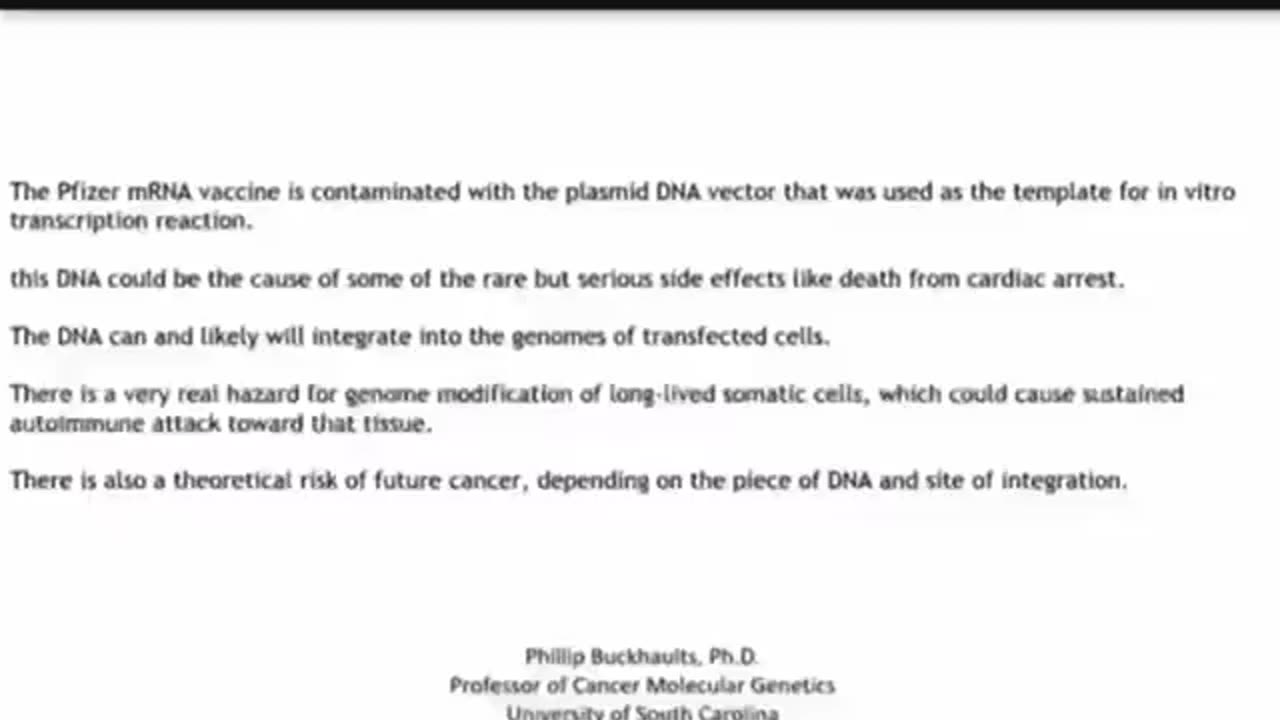 The Pfizer vaccine is contaminated with plasmid 5G DNA