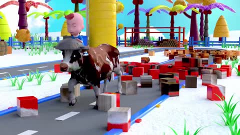 Learn Wild Animals and Fruits with Funny Baby Style PC Games | Pretend Play Cartoon with PiKaBOO