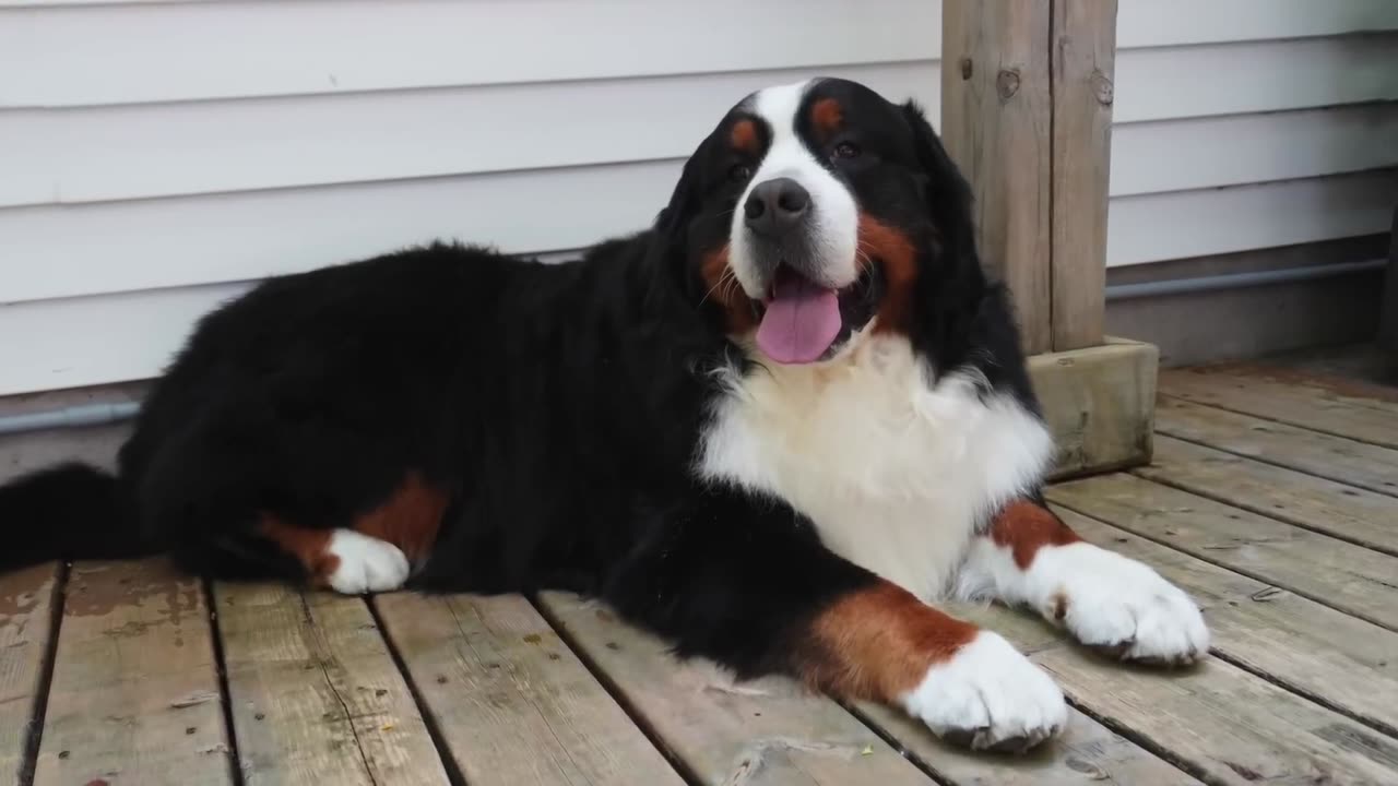 First bath in FOUR years! Beautiful Bernese Mountain Dog transformation