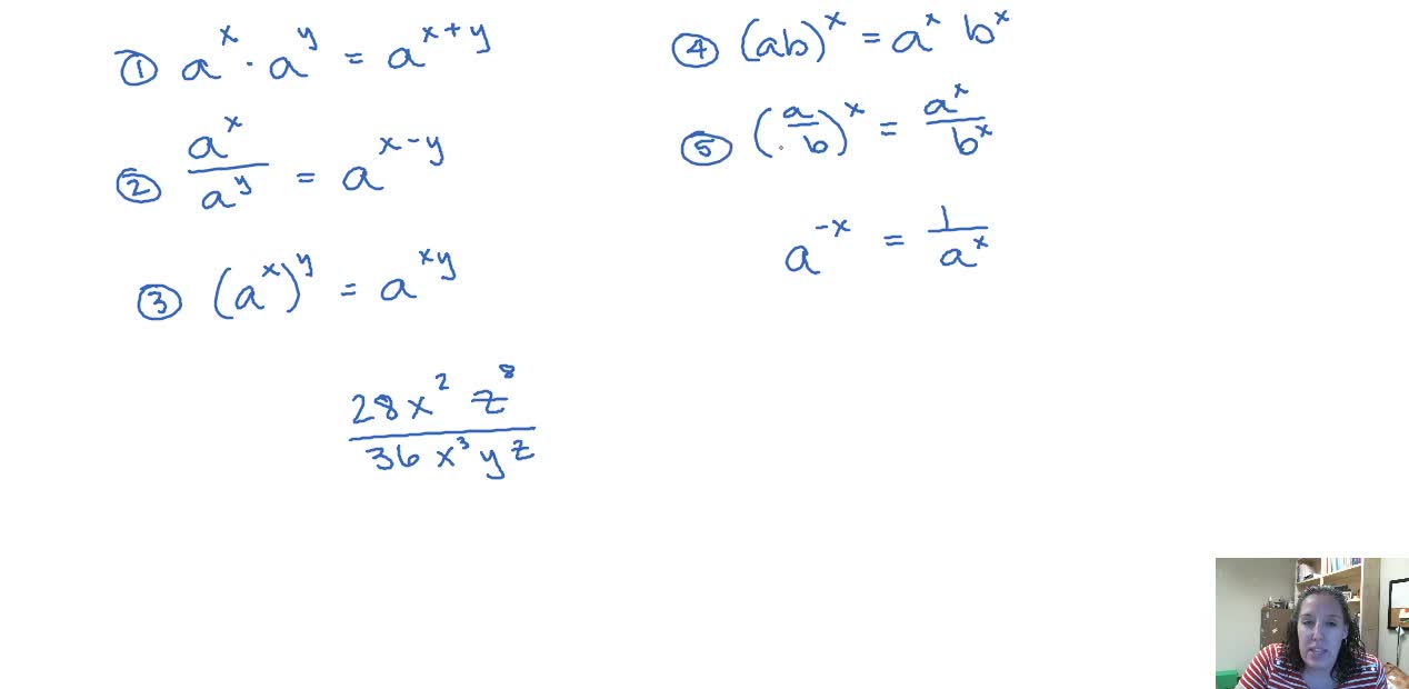 Rules of Exponents