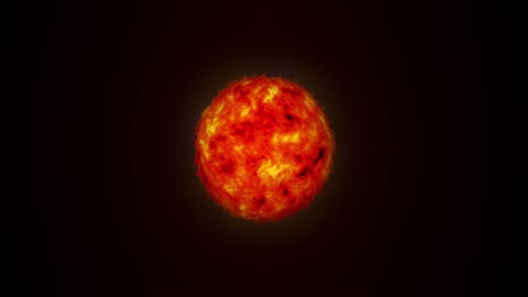 CG Animation Of Fire Sun