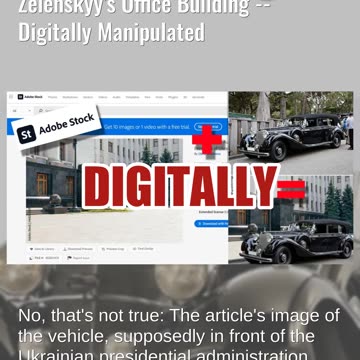 Fact Check: Fake Photo Shows Hitler's Mercedes In Front Of Zelenskyy's Office Building -- Altered