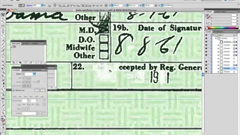 2011, Obama Birth Certificate Faked In Adobe Illustrator - Official Proof, Seg 1 (7.47, ))