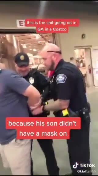 Son arrested for not wearing a mask