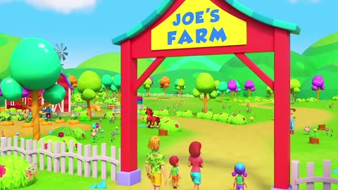 Old Farmer Joe Had A Farm | Joe's Farm Song For Kids | Nursery Rhymes and Baby Songs with Zoobees